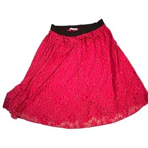 Lularoe Lola Lace A Line Skirt Pink